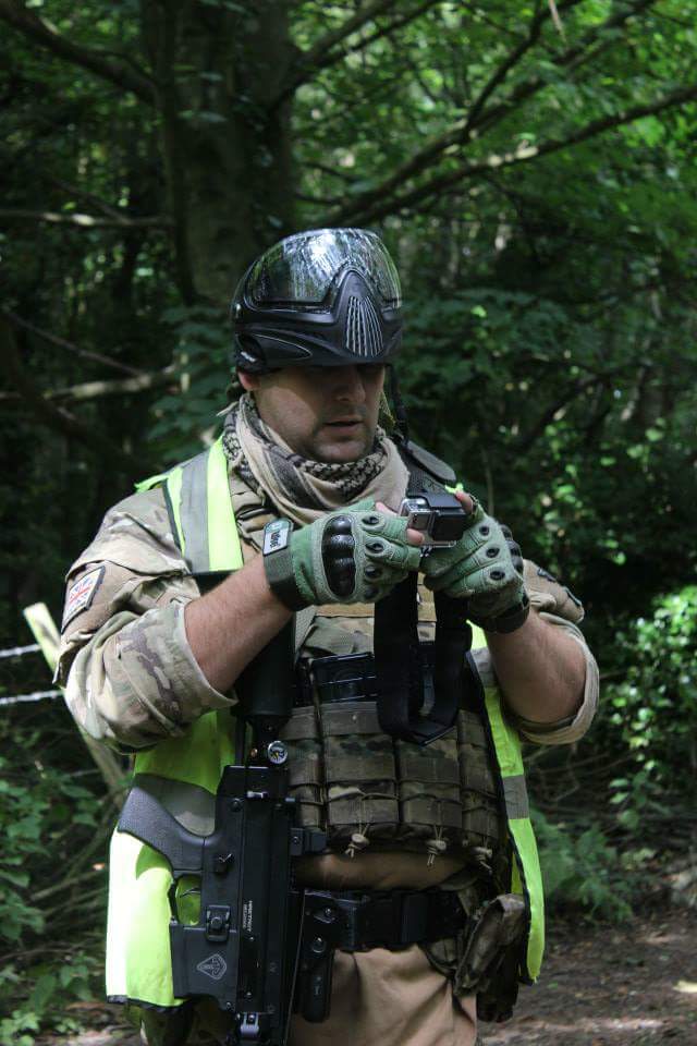 A player kitted out and ready to play